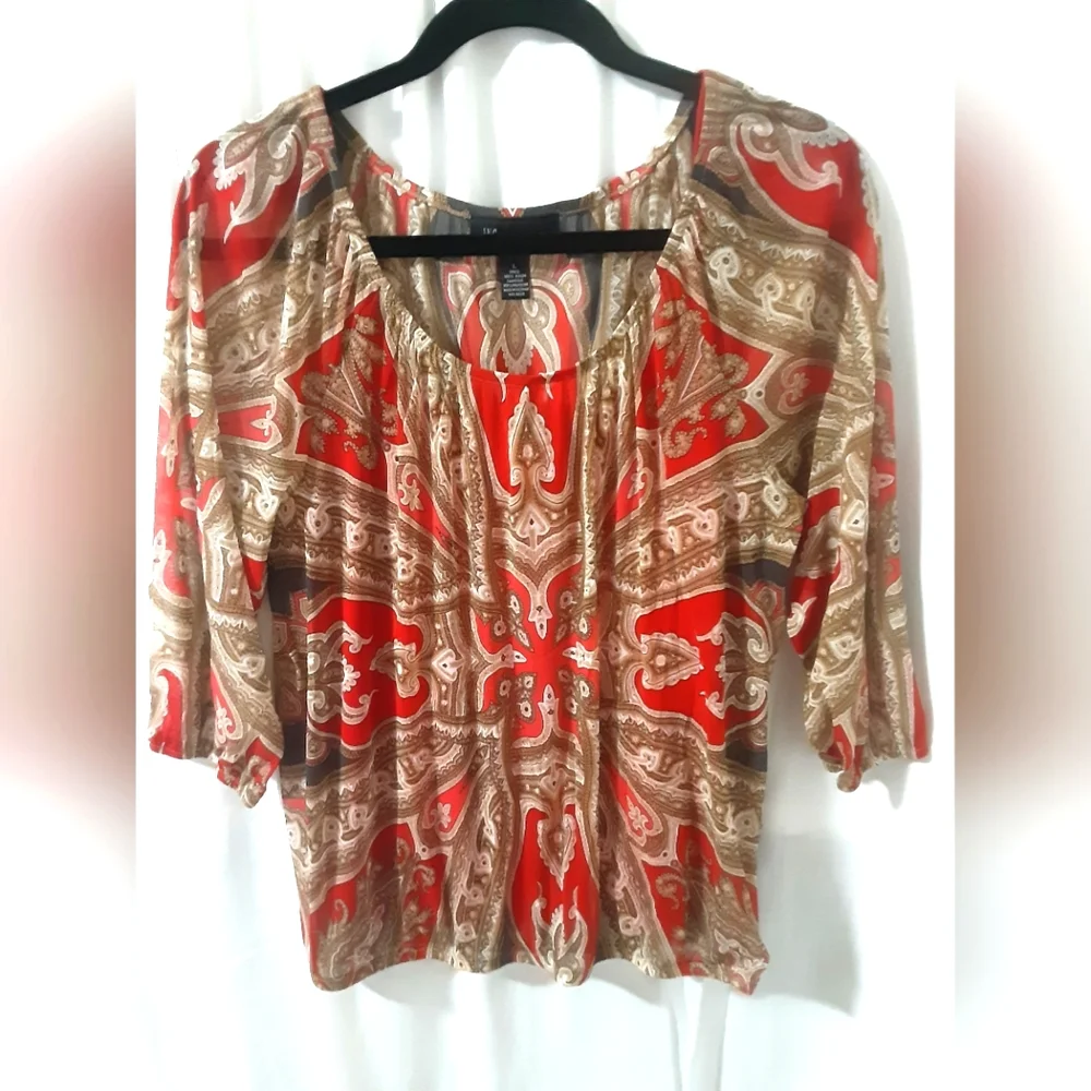 Paisley print top by INC - a Macy's brand - Picture 1 of 1